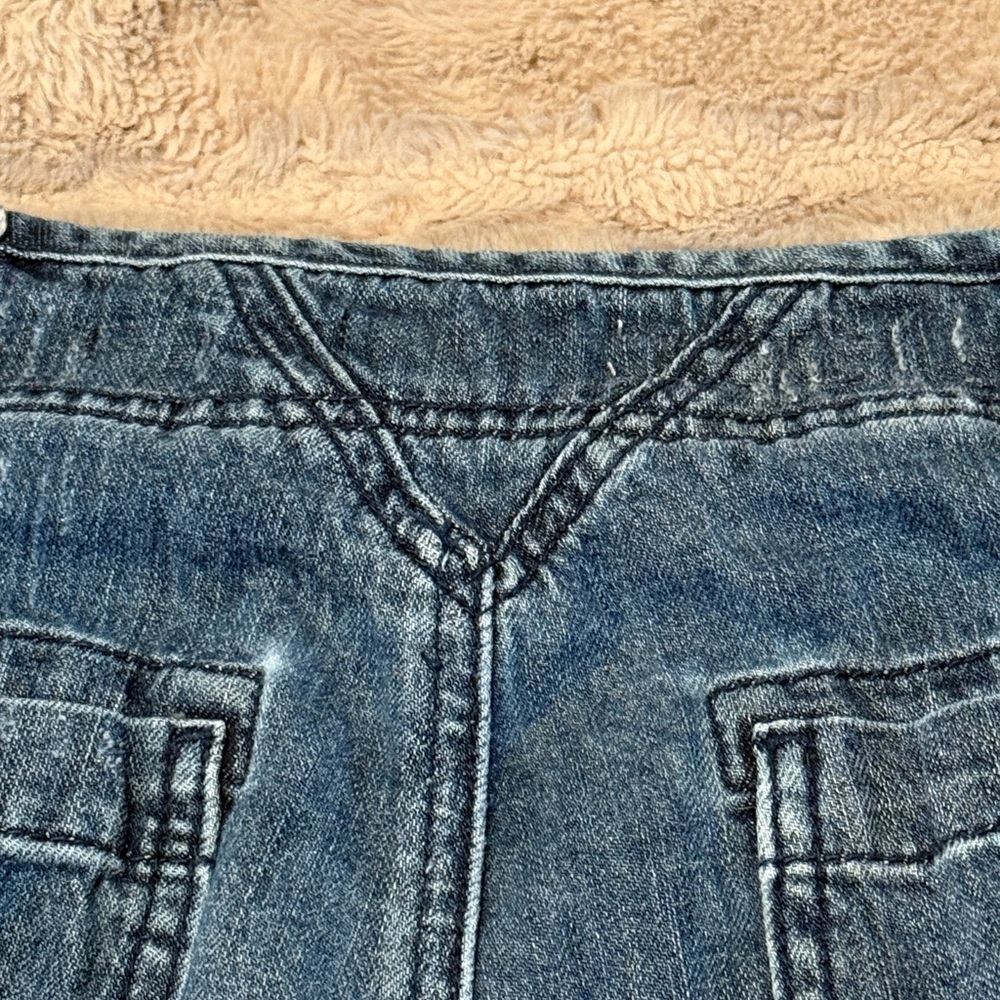 Denim Button-Front Embroidered Women’s Shorts - Blue - Picture 12 of 12